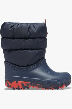 Crocs Kids Unisex 207684-410 CLASSIC NEO PUFF Boots Navy - - Size UK 12