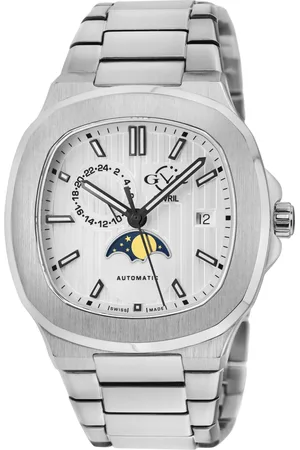 GV2 by Gevril Mens Potente Moon Phase 18400B Swiss Automatic Sellita SW285-1A Watch - - One Size