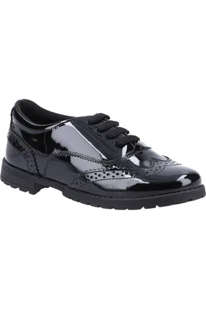 Hush Puppies Womens Eadie PATENT LEATHER Junior Girls - - Size UK 11