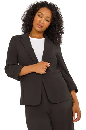 Roman Womens Petite 3/4 Sleeve Classic Stretch Blazer - - Size 14 UK