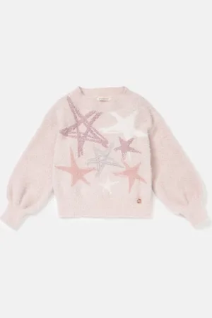 Angel & Rocket Girls Lizzie Pastel Star Jumper - - Size 11-12Y