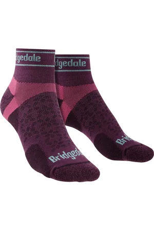 Bridgedale Womens Sport Ultralight Merino Low Socks - Damson - Merino Wool - Size 5-6.5 (UK Shoe)