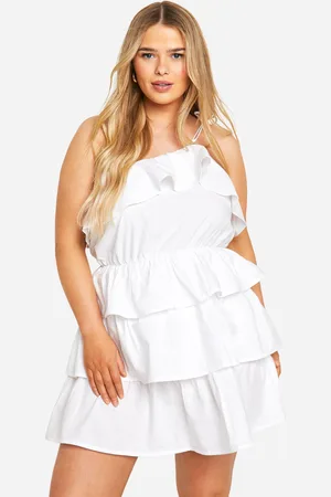 Boohoo Womens Plus Ruffle Tiered Mini Dress - - Size 18 UK