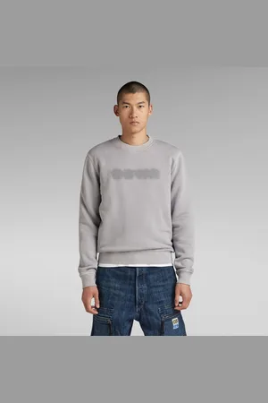 G-Star Mens G-Star RAW Distressed Logo Sweater - Cotton - Size Small
