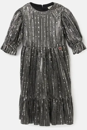 Angel & Rocket Girls Mila Metallic Sequin Dress - - Size 4Y