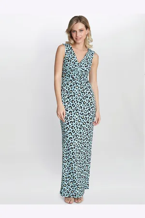 Gina Bacconi Womens Hudson Animal Jersey Maxi Dress - - Size 18 UK