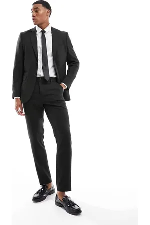 SELECTED Mens slim fit suit trouser in dark - Size 28W/32L