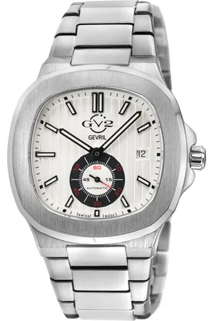 GV2 by Gevril Mens Potente Swiss Automatic ETA 2895 /Black Dial, 316L Stainless Steel Watch - One Size