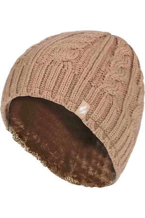 Heat Holders Womens Ladies Cable Knit 3.4 Tog Fleece Lined Thermal Winter Hat - - One Size