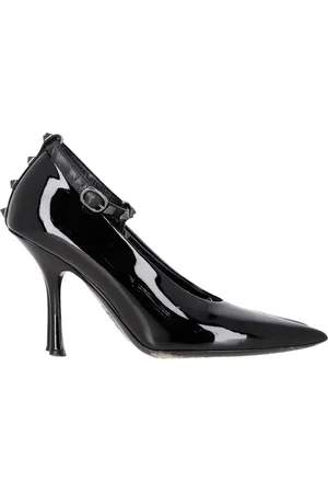 VALENTINO Pre-owned Womens Garavani Rockstud T Bar Pumps in Patent Leather - Size 37.5 EU/IT