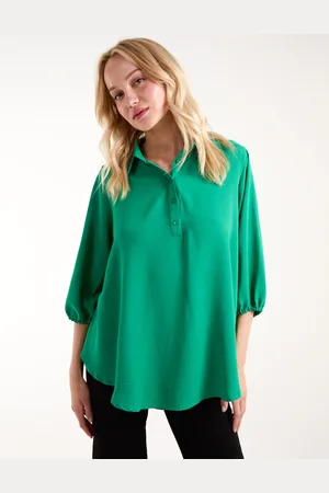 Blue Vanilla Womens Batwing Shirt With 3/4 Sleeve - - Size Small/Medium