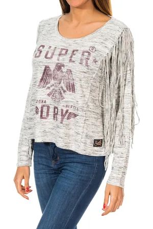 Superdry Colorado Fringe G60000GN WoMens Long Sleeve Sweater - Cotton - Size X-Small