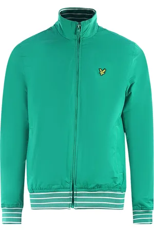 Lyle & Scott Mens Tipped Funnel Neck Aqua Salt Jacket - - Size Medium