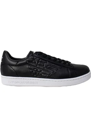 EA7 Mens Plain Lace-Up Sneakers - - Size EU 43.5