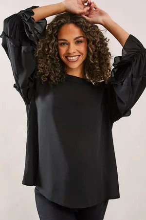 wallis Womens High Neck Frill Detail Blouse - - Size 12 UK