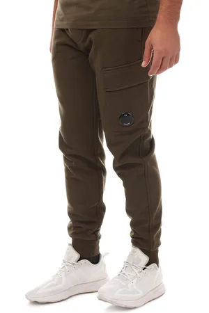 C.P. Company Mens Diagonal Raised Fleece Cargo Sweatpants in Cotton - Size Medium