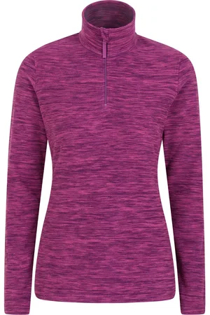 Mountain Warehouse Womens/Ladies Snowdon Melange Fleece Top (Grape) - - Size 16 UK