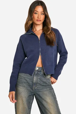 Boohoo Womens Tall Funnel Neck Zip Through Cardigan - - Size X-Small