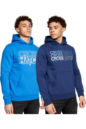 Crosshatch Mens Larmen Hoodie (Pack of 2) ( /Blue) - Size X-Large