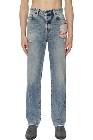 Diesel Mens Denim Jeans Straight Leg Faded Ripped - - Size 31W/32L