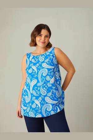 Live Unlimited London Womens Paisley Print Vest - Size 24 UK