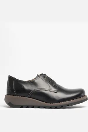 Fly London SIMB K Girls Leather Lace Derby Shoes - Size UK 11 Kids