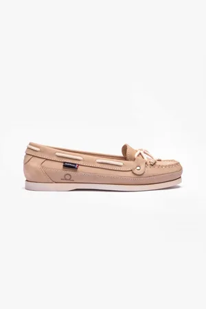 Chatham Womens ALCYONE G2 Ladies Nubuck Boat Shoes Stone - - Size UK 5