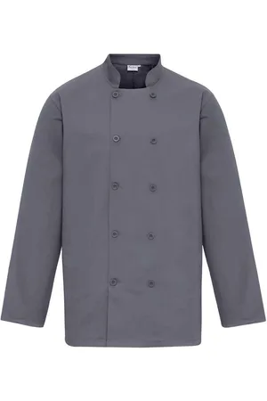 Premier Mens Long-Sleeved Chef Jacket (Steel) - - Size 5XL