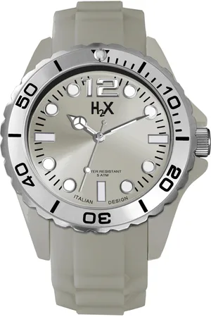 Haurex Mens sc382uc2 reef silver luminous dial rotating bezel sil... - One Size