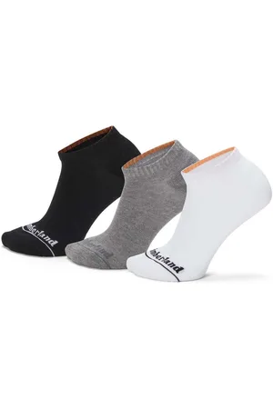 Timberland Mens 3 Pack of Core No Show Socks in Multi colour - Cotton - Size Large