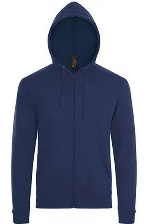 Sols Mens Stone Zip Up Plain Hoodie (French Navy) - - Size 2XL