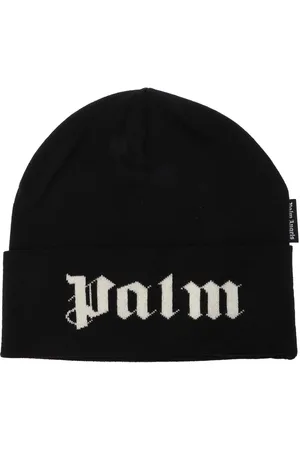 Palm Angels Mens Accessories Beanie in -White Wool - One Size