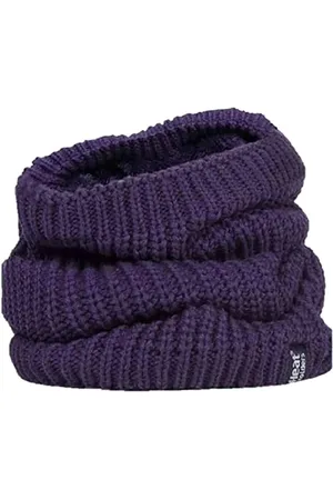 Heat Holders Womens Ladies Thick Winter Warm Fleece Lined Chunky Knit Thermal Neck Warmer - - One Size