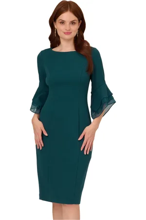 Adrianna Papell Womens Knit Crepe Tiered Sleeve Dress in - Size 6 UK