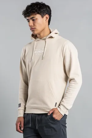 Tokyo Laundry Mens Raised Rubber Print Hoody With Drawcord - Size Large