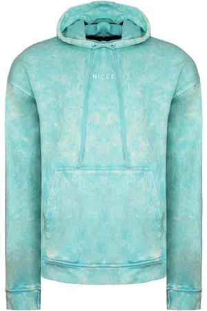 Nicce London Cala Womens Aqua Oversized Hoodie Cotton - Size Large