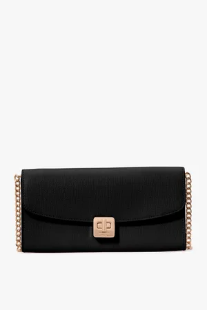 Kate Spade Womens Phoebe Refined Grain Leather Turnlock Wallet On A Chain - - One Size