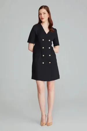 Gusto Womens Tweed Wrap Dress - - Size Small
