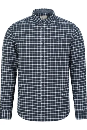 Mountain Warehouse Mens Driftwood Checked Organic Shirt (Dark ) - Size X-Small