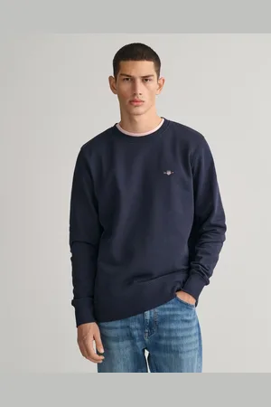 GANT Mens Regular Fit Shield Logo Crew Neck Sweatshirt - - Size 2XL