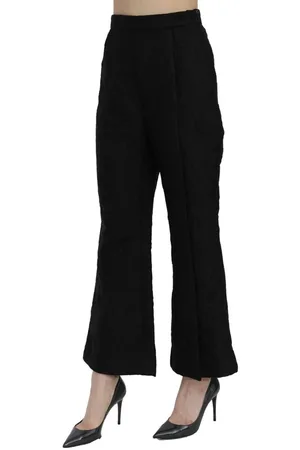 Dolce & Gabbana WoMens High Waist Flared Cropped Brocade Pants - Size EU 40 (Womens)