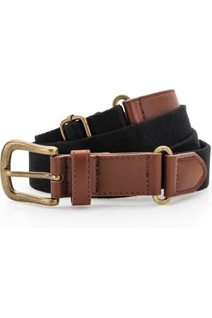 Asquith Mens Faux Leather And Canvas Belt - One Size