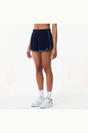 Lacoste Womens Cotton Terry Contrast Accent Shorts in - Size 8 UK