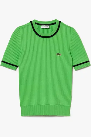 Lacoste Womens Seamless 3D Knit Ribbed Sweater in - Size 8 UK
