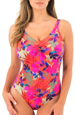 Fantasie Womens Playa Del Carmen V-Neck Adjustable Leg Swimsuit - - Size 32E