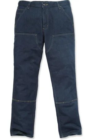 Carhartt Mens Double Front Relaxed Fit Denim Dungaree Jeans - - Size 34W/34L