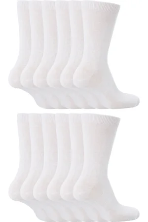 Sock Snob 12 Pair Multipack Kids Plain School Socks