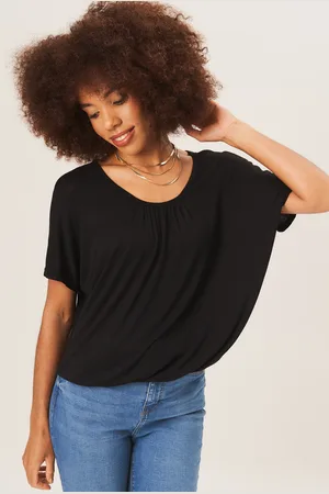Gini London Womens Round Neck Oversized Short Sleeves Top - viscose - Size Small/Medium