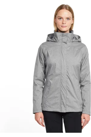 Peter Storm WoMens Glide Marl Waterproof Jacket with Adjustable Hood, Hiking Raincoat - - Size 12 UK