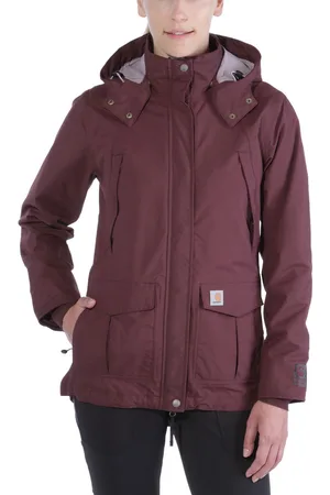Carhartt Womens 102382 Shoreline Durable Waterproof Jacket - Nylon - Size Small